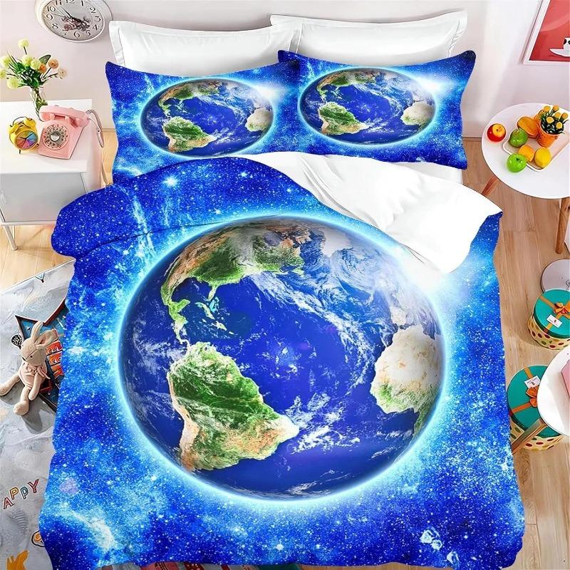 Children's Young Boys Planets Stars Space Soft Duvet Cover Universe Children's Beding Set Galaxy Series Universe Star Clear Quilt cover