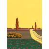 Hiroshi Nagai Vaporwave Japan Beach City Summer Canvas Print Lawn Landscape Wall Art Poster for Nordic Living Room Home Decor