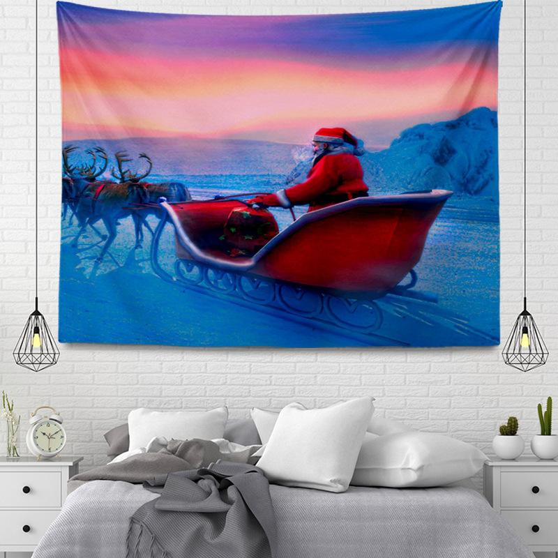 Seria wiszących gobelinów z tkaniny w stylu bożonarodzeniowym