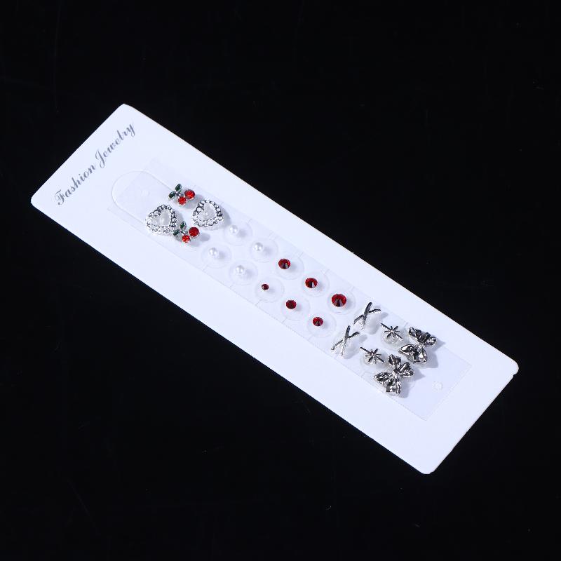 20Pcs/Sheet  Heart Cherry Bow  Ear Point Stickers Ear Pressure Stick Acupuncture Auricular Ear Stickers Massage