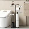 Mit Tablett Stand-Toilettenpapierhalter Abnehmbarer Toilettenbürstenständer Haushaltsaufbewahrung