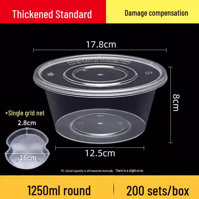 Disposable Round Thickened Food Container & Soup Bowl