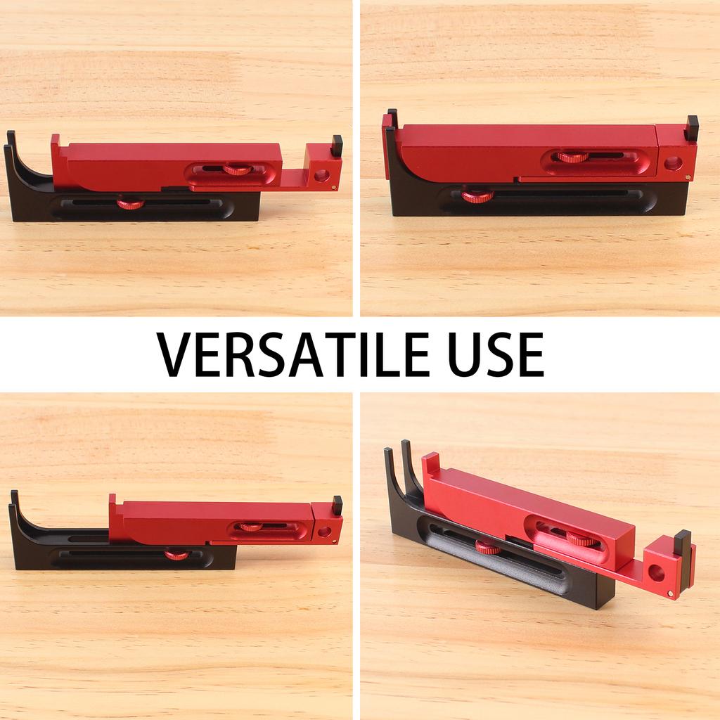 Table Saw Slot Adjuster Mortise and Tenon Tool Aluminum Alloy Movable Ruler Making Seam Movable Measuring Block Woodworking Tool