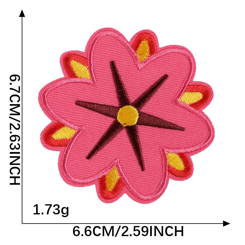 Оригинальная цветочная вышитая нашивка для одежды, поделок и аксессуаров для багажа