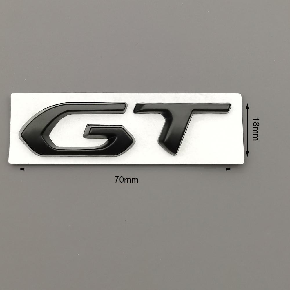 HRUC6 3D Metal Car Sticker GT Logo Emblem Trunk Badge Decals For Peugeot 308 408 508 307 205 206 208 3008 5008 4008 2008 Accessories