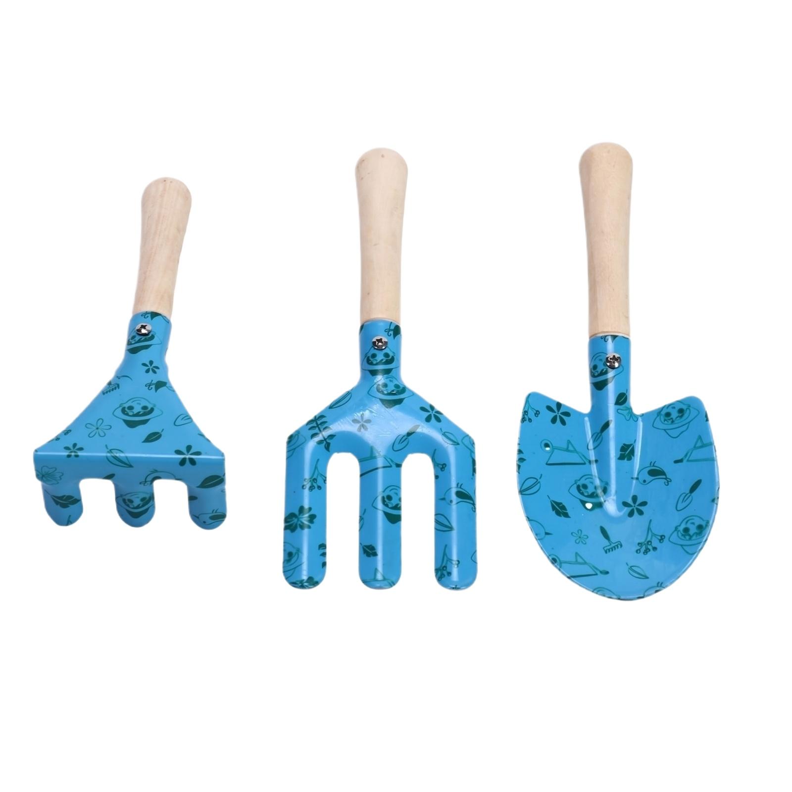 

Children s Beach Digging Tool Set with Rake Shovel and Fork for Sand and Crab Collecting Garden Tools for Outdoor Activities and Play One Size синий
