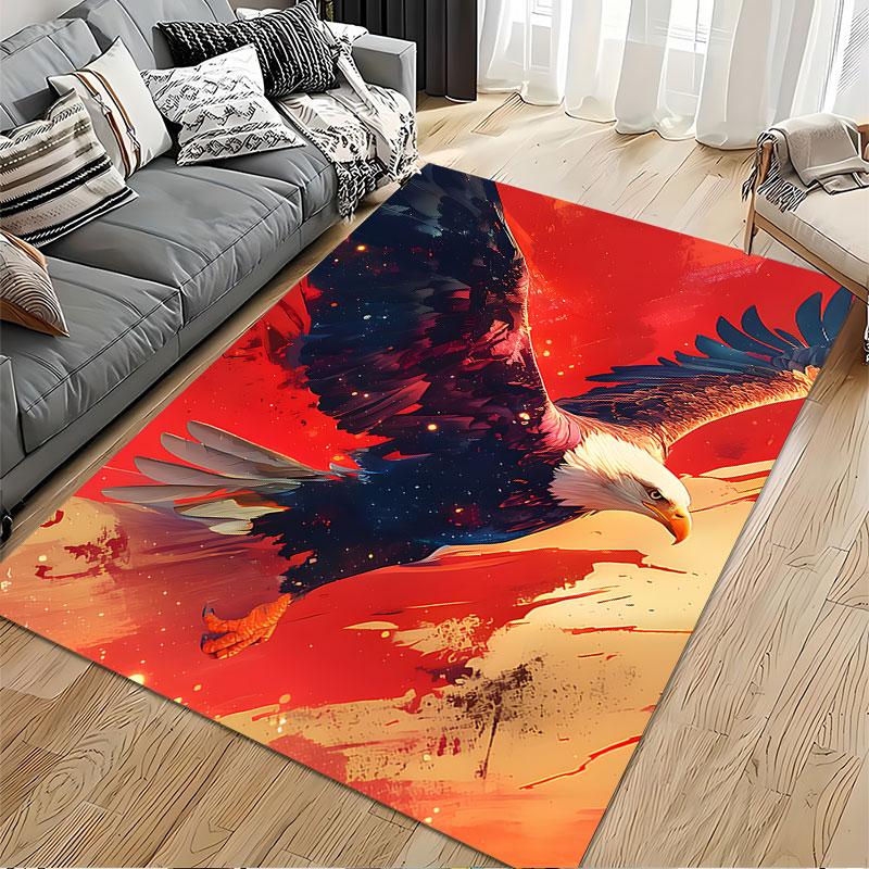 Fiery Eagle Flying Design Suitable As a Non-slip Mat for the Living Room or Bedroom Sofa