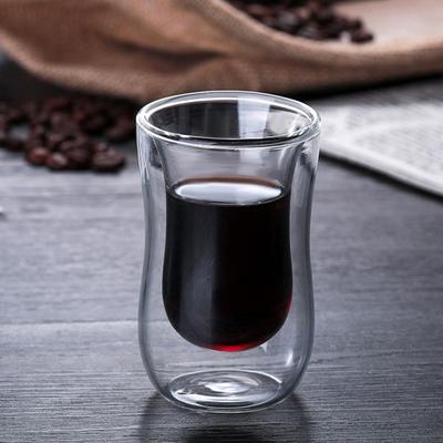 Tazza da caffè in vetro trasparente con design a doppia parete Yousheng Glass Cup per ristorante