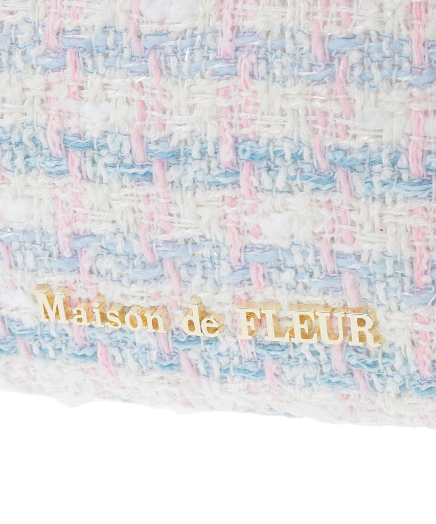 Maison de Fleur Women's Linton Tweed Pouch, Black