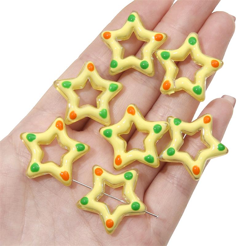 

Акриловая капельная масляная звезда DIY ручная роспись бусина цепочка для телефона браслет ожерелье набор