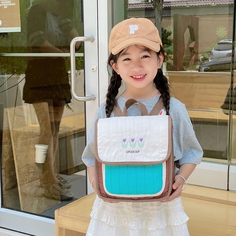 Large Capacity Stylish Colorful Striped Backpack For Kids And Parents With Modern Design