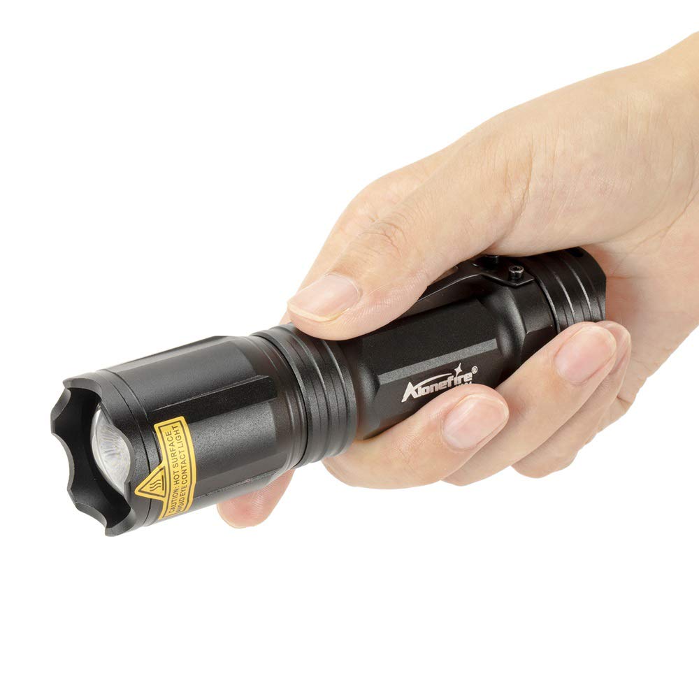 Alonefire X004 Multifunctional LED Tactical and Red with for and Outdoor Emergency Use 4-Color Flashlight, Bright, Rechargeable, Powerful, Multi-Color