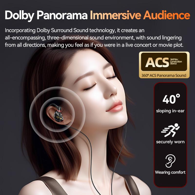Gaming Earbuds 9D Surround Sound Type C&3.5mm Wired Earphones In Ear Headphones Noise reduction Headsets for Samsung In HD Mic