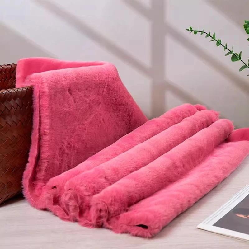 Thickened Plush Fabric 12mm Encrypted Imitation Rex Rabbit Fur Fabric Short Plush Counter Background Fabric, Clothing Fabric