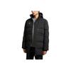 Anta Training Series FW22 Solid Color Printed Logo Zipper Hooded Mid-Length Down Jacket Men Outerwear Black 952247973-3
