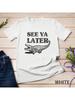 Tot ziens, alligator! Grappig dierlijke woordspeling T-shirt Krokodil
