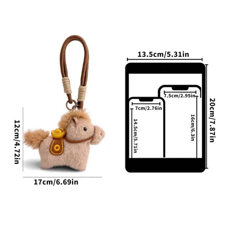 Unisex Soft Plush Animal Keychain for Men Women Children Backpack Charm Gift Stylish Handbag Decoration