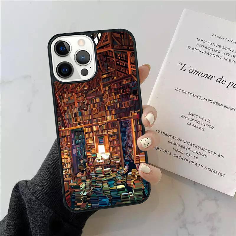 Library In Wonderland Phone Case Cover For iPhone 17 Air 15 13 Pro Max 16 14 Plus 11 12 Apple max