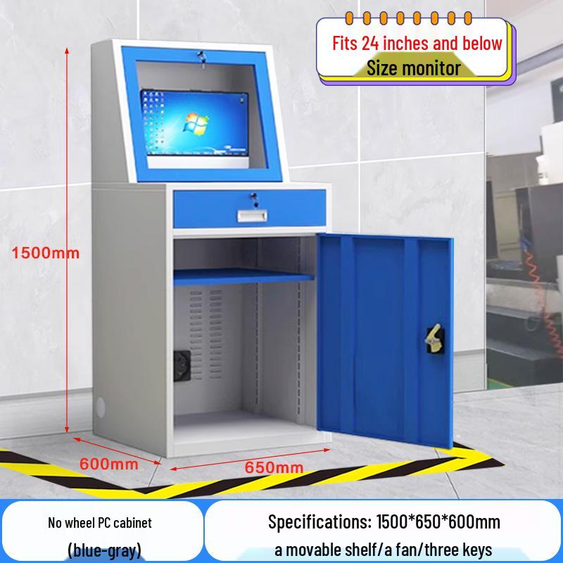 Durable Moisture-Proof Movable Industrial PC Cabinet for CNC Workshop