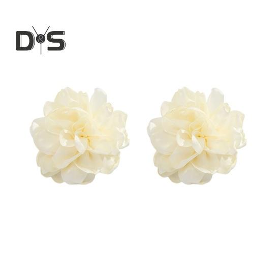 

1 пара жіночих сережок Велика 3D тканина Троянда Перебільшений стиль Відпустка Пляжний фотореквізит Офіційний повсякденний випускний вечір Ювелірні вироби жовтий