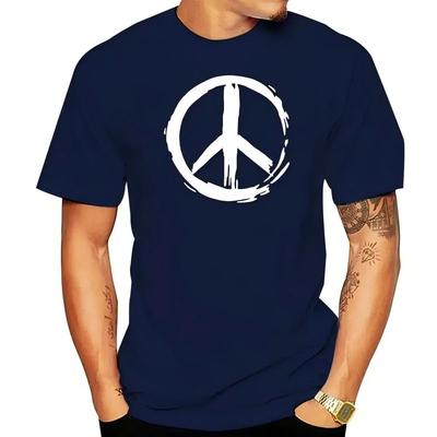 Peace Sign Distressed T-Shirt