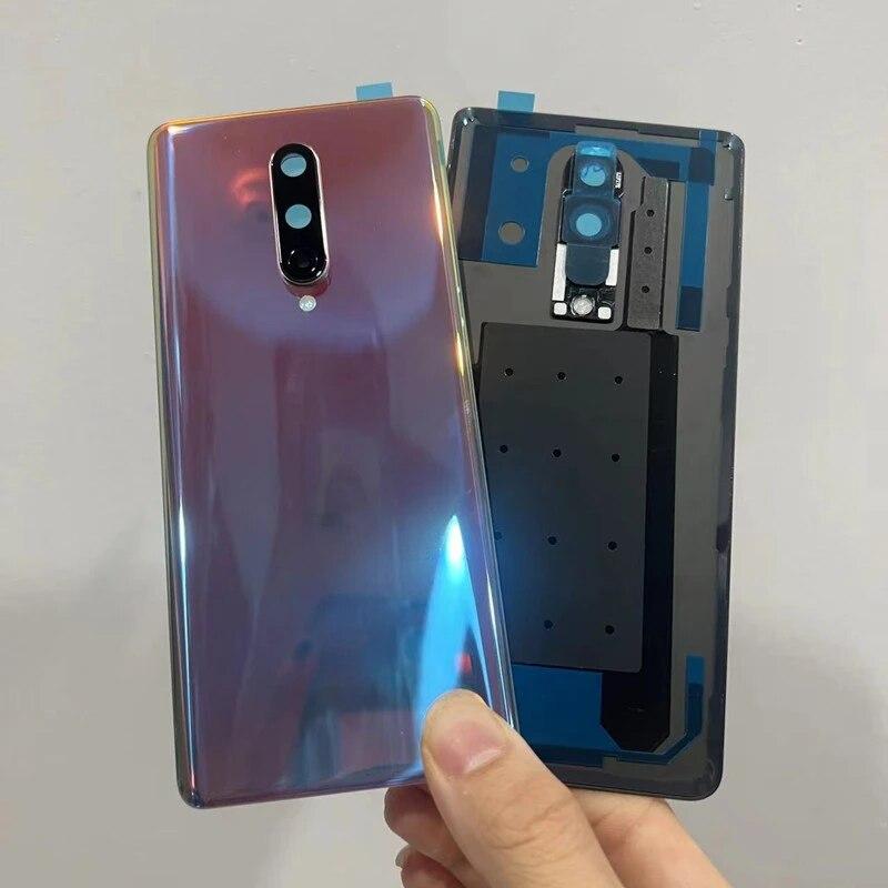 6.55 " Battery Cover For Oneplus 8 1+ 8 Back Glass Cover Rear Door Housing  Replacement with Camera Lens+logo