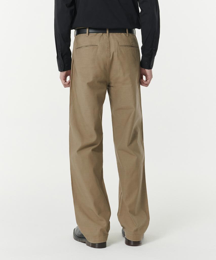 MUSINSA STANDARD Back Satin Officer Pants [Sand Beige]