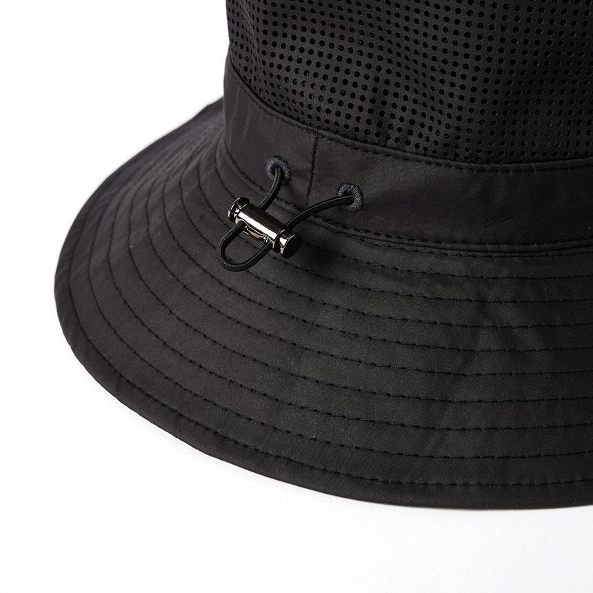 Monseuteoji Perforated Bucket Hat Black Mc24Pbb-192