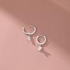 925 Silver Needle Clover Hoop Earrings Trendy Elegant Wedding Party Eardrop Jewelry Accessories Gift for Women Girls