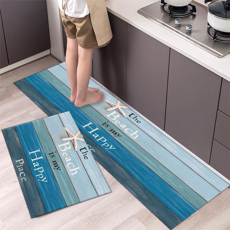 Moderner Ländlicher Stil Fußmatte Küchenteppich Badezimmereingang Badezimmer Schmutzabweisende Matte Fußmatte