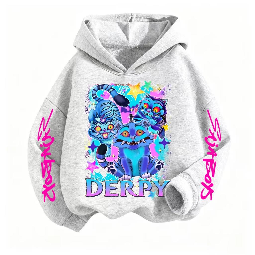 2026 New K-pop Devil Hunter Children's Hooded Sweatshirt Cute Girls' Casual Top Cartoon Printed Boys' Sweatshirt