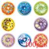 50-500Pcs Donuts Sticker 1Inch Colorful Kids Label Baking Store Decorations Classroom Teacher Encourage Student Reward Stickers