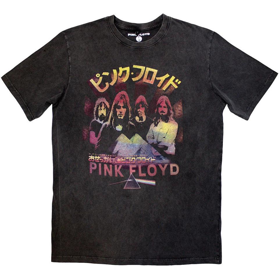 Pink Floyd Stone Wash T-Shirt: Japan Poster OFFICIAL NEW