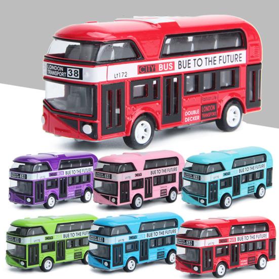 Simulation Alloy Car Model Mini Pull Back Bus Kids Children Educational Toy