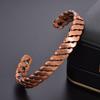 2026 Retro Style 99.9% Pure Red Copper 6 Magnetic Opening Braided Twist Copper Magnetic Bracelet