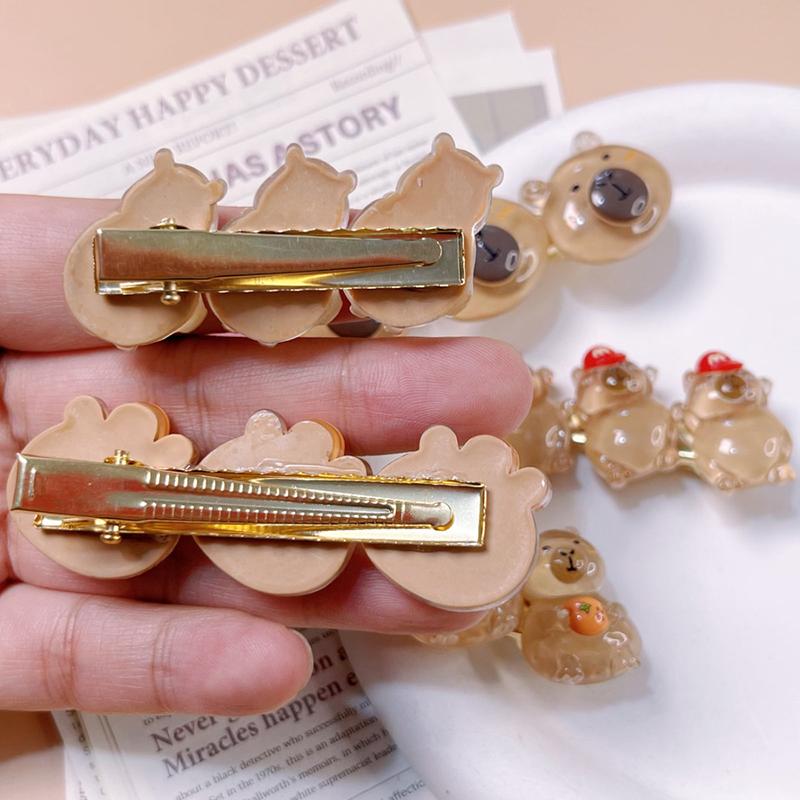 

Cute Cartoon Capybara Hair Clip Creative Animal Barrettes Side Clips For Women Girls Lovely Sweet Hair Accessories Headwear