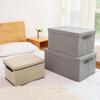 Cotton Quilt Plaid Storage Box with Lid - Large Capacity Under-bed Organizer