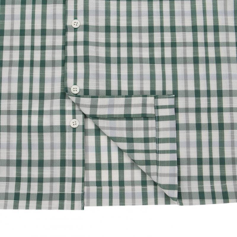 Daks 26ss Wool Blend House Check Summer Short Sleeve Regular Fit Casual Shirt D1