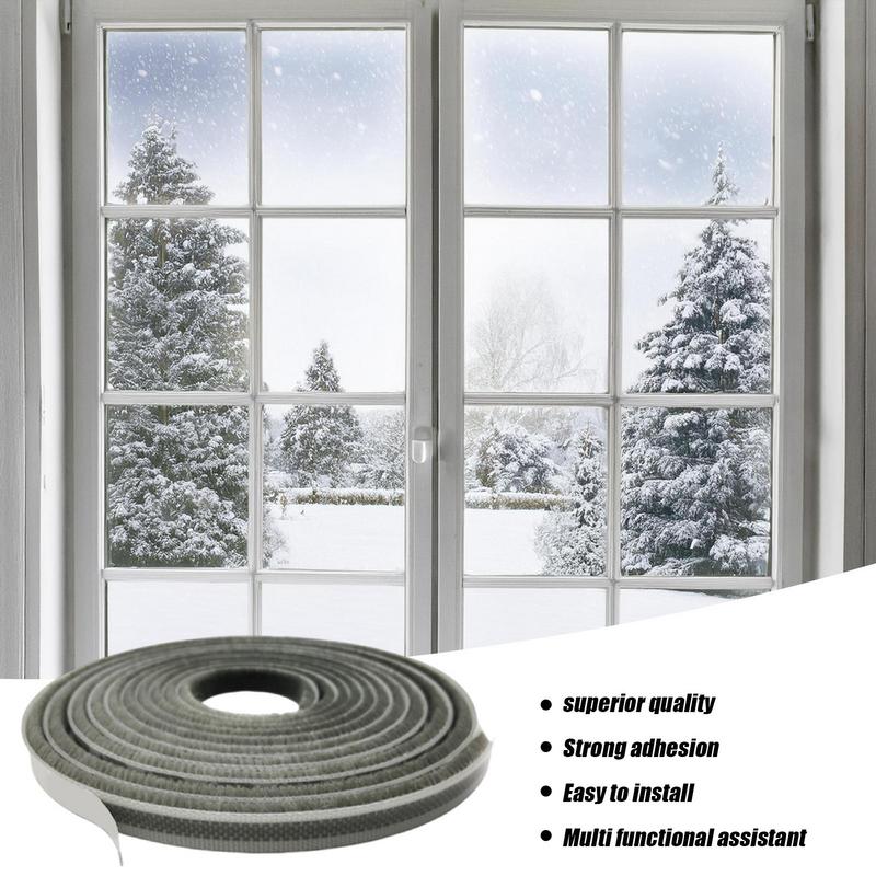 Щеточный уплотнитель 32,8 фута Уплотнительная лента для окон Самоклеящийся уплотнитель от сквозняка для раздвижных окон Боковая часть дверной рамы 0,28 шириной x 0,24 CZECH REPUBLIC