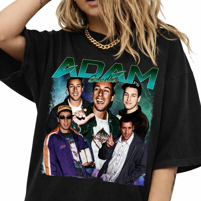 Adam Sandler Tshirt Retro Comedy Movie Pattern Tshirt for Womens Summer New Retro Unisex YK Casual Cotton Tshirt