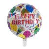 50Pcs/lot 18inch English Happy Birthday Aluminum Foil Balloon Round Helium Balloon Kids Birthday party decoration Air Golobs