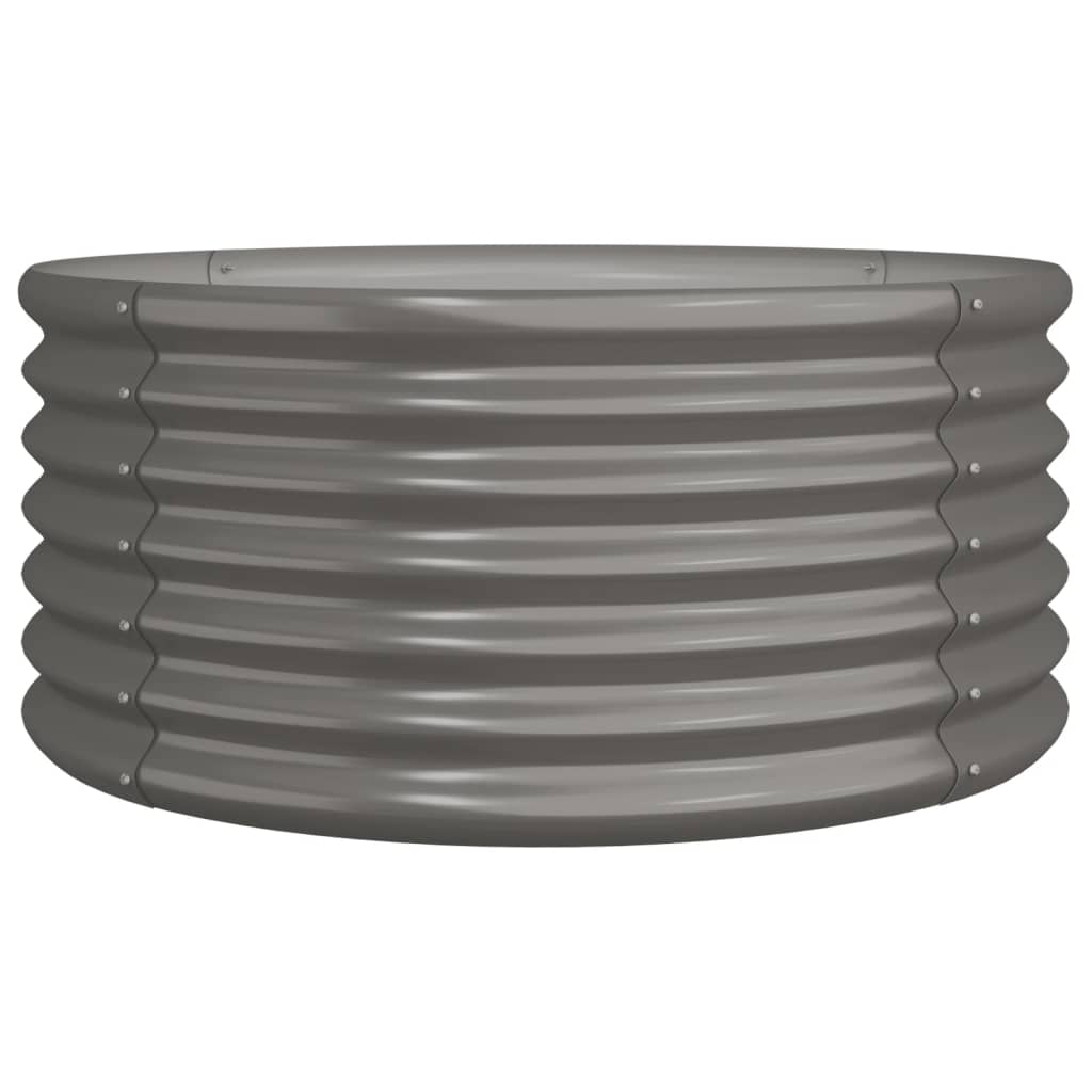 Plant Pot Galvanized Steel 80x80x36 Cm Grey