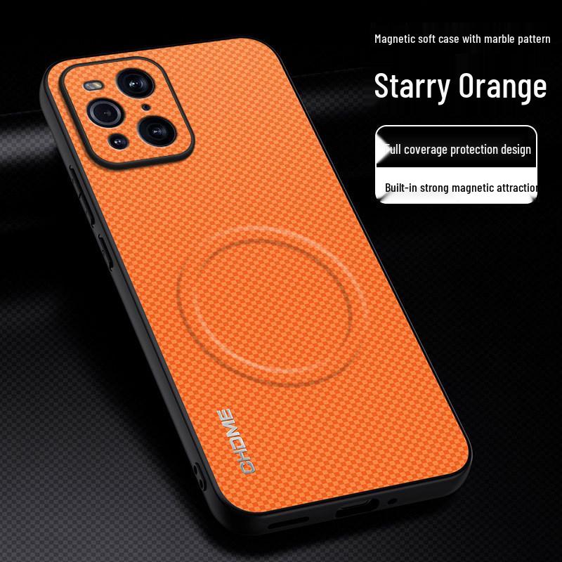 

OPPO Find X3 Pro Protective Case - Full Coverage, Anti-Drop, High-End Fashion with Magnetic Buckle and Mark Pattern Find X3
