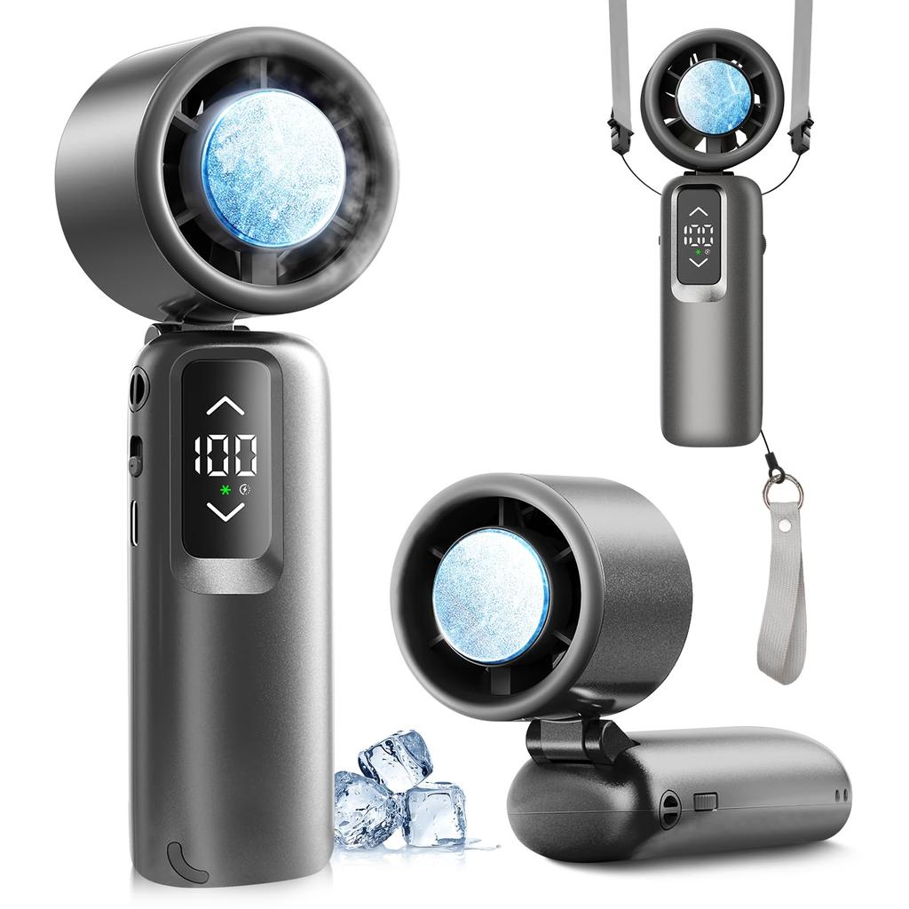 Design for Summer Portable Handheld Neck Equipped with a Cooling Wind Speed LED 6000mAh USB Fast and Lightweight [New 2025] Fan, Handheld, Tabletop,