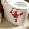 Climbing Christmas Santa Bathroom Toilet Lid Home Personalized Decorative Sticker