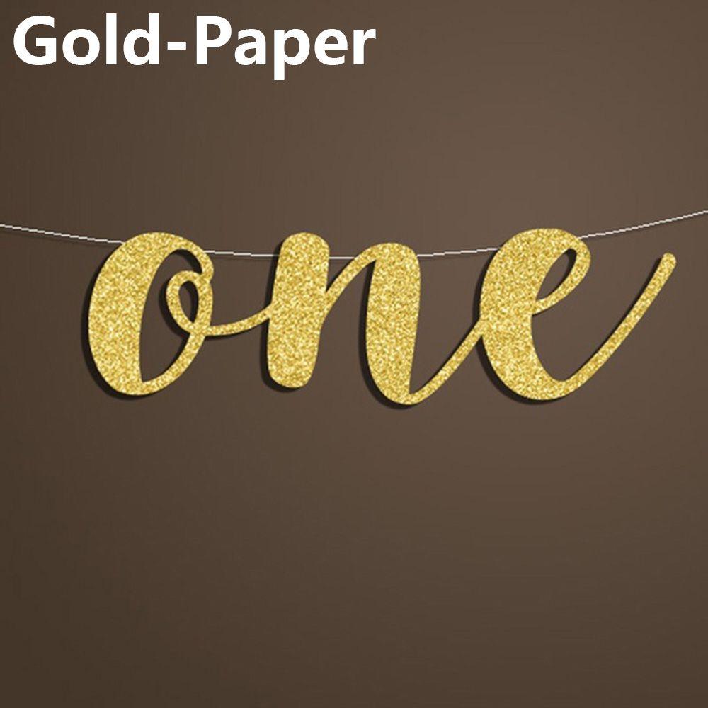 Prince Princess ONE Photo Prop 1st Birthday Party Decor Garlands Hanging Flag Bunting Banner