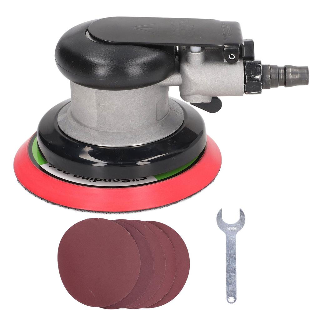 Șlefuitor pneumatic orbital 10000RPM cu 5 buc. hârtie abrazivă pentru vehicul