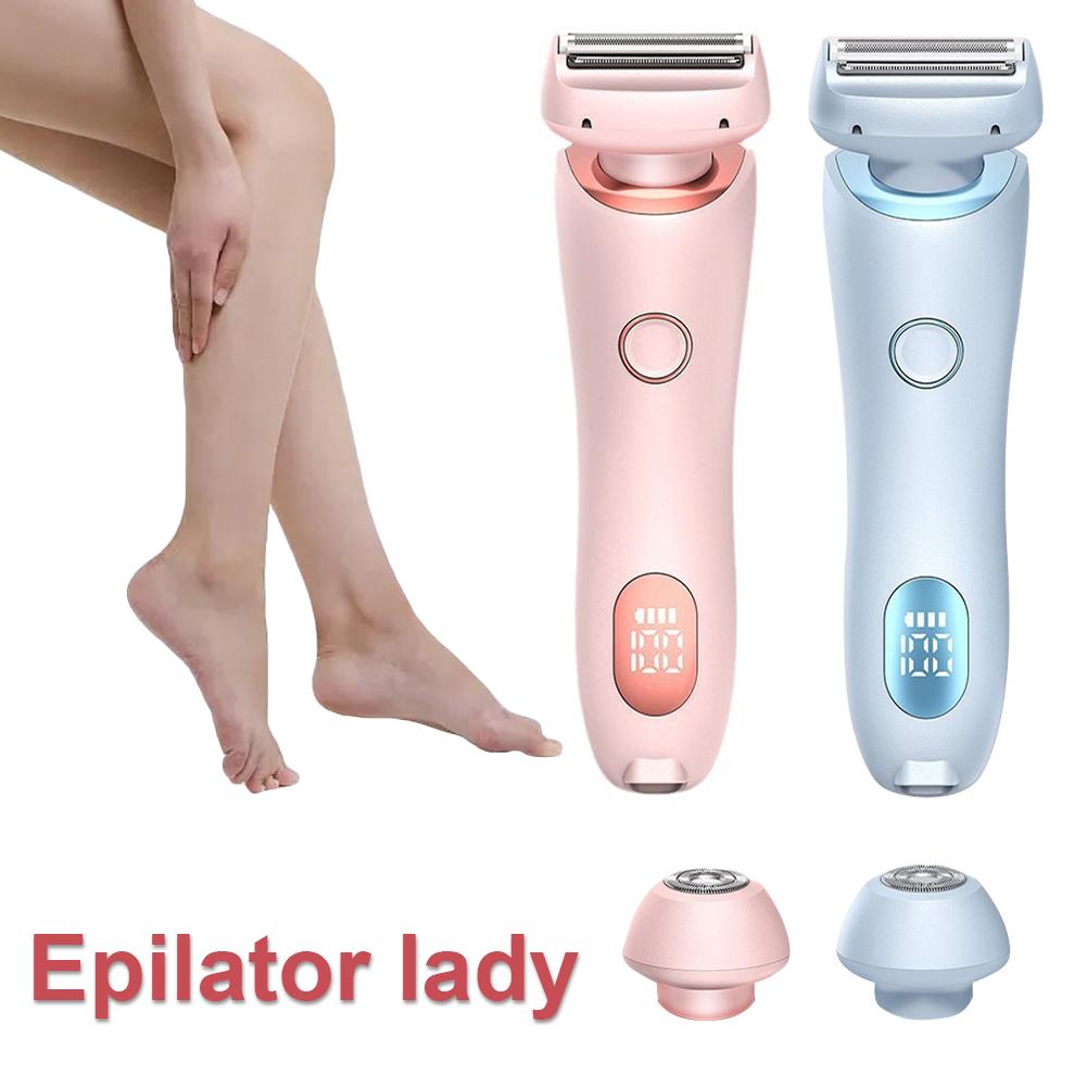 Electric Razors for Women 2-in-1 Bikini Trimmer IPX7 Waterproof Body Hair Remover for Underarms Legs