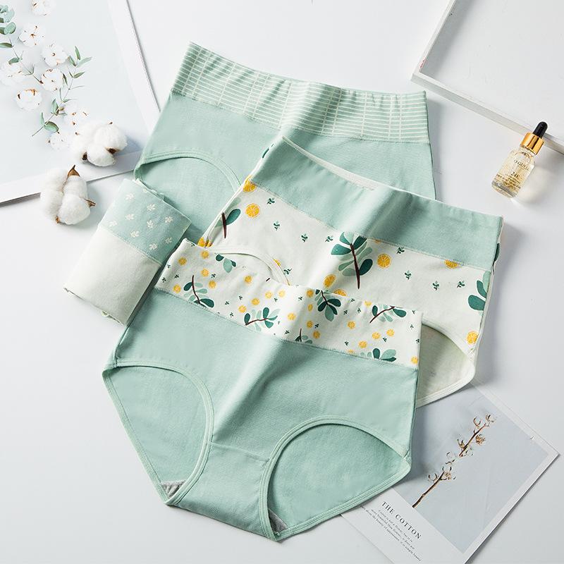 Women'S Panties Pure Cotton Panties Girls Small Fresh Printing Antibacterial Crotch Breathable Briefs Women