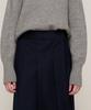 Cargo Bros For Woman Preppy Pleated Wrap Midi Skirt (Navy)